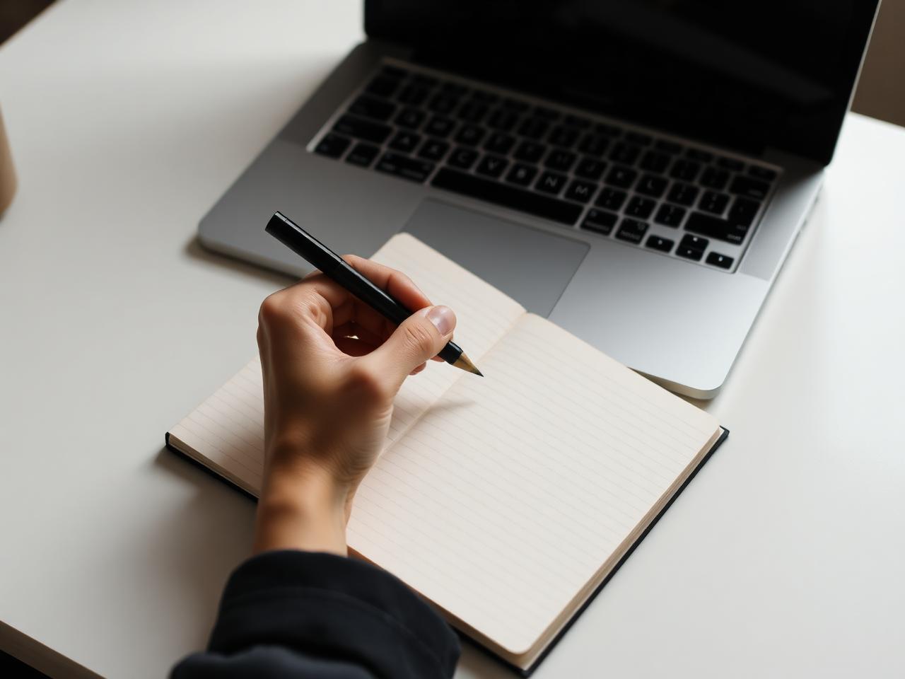 Manos tomando notas en un cuaderno durante una lectura conjunta